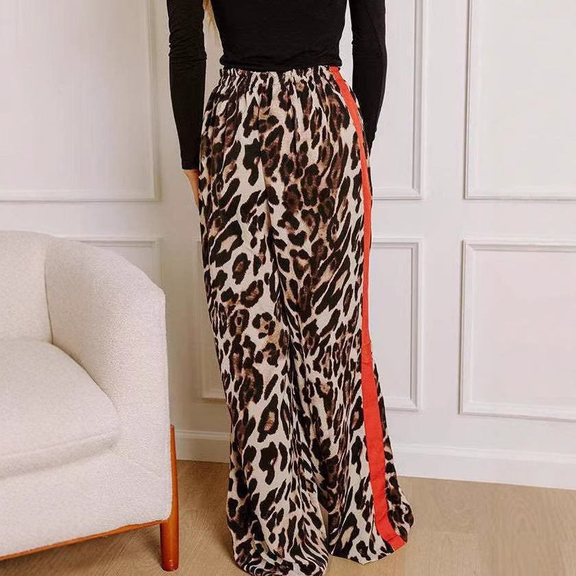 Casual Womens Trousers Same Style As Internet Celebrities Leopard Print