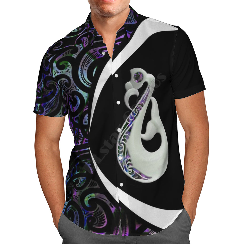 3D Digital Printed Shirt Personalized Patterns Printing Men's Casual Summer Short Sleeve Shirt