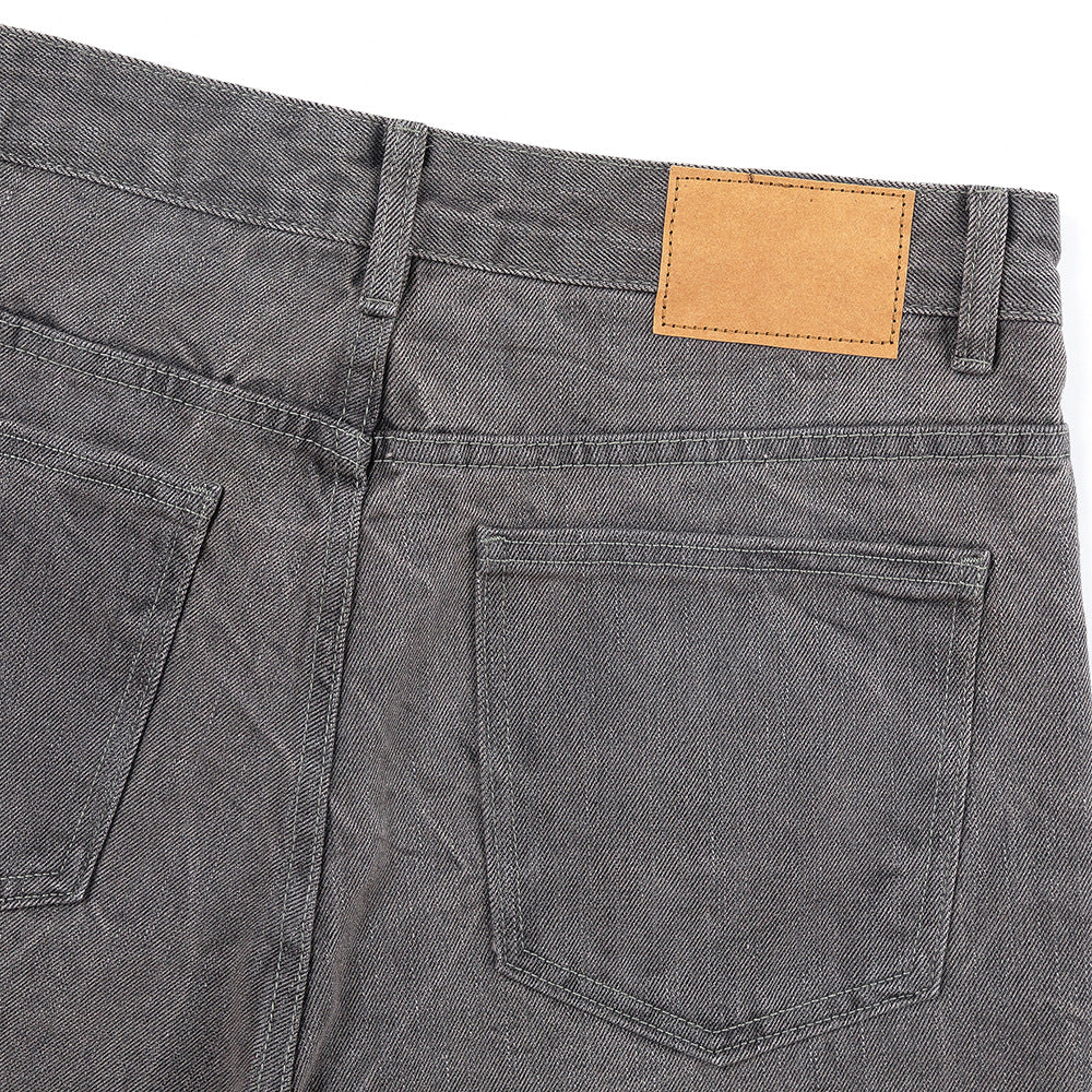 Fashion Wash Denim Mop Pants Men