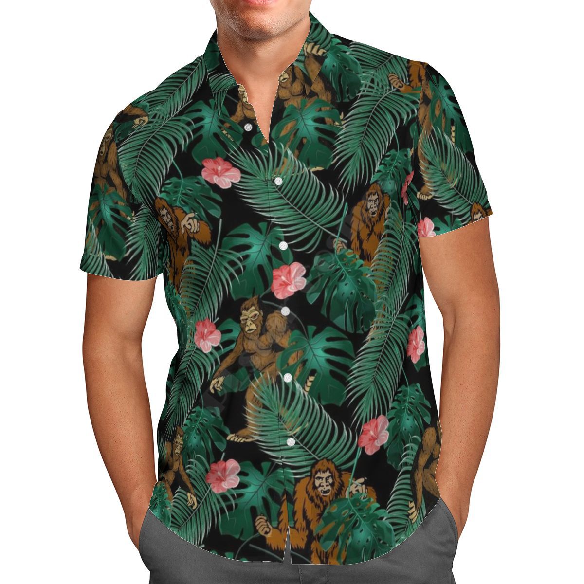 3D Digital Printed Shirt Personalized Patterns Printing Men's Casual Summer Short Sleeve Shirt