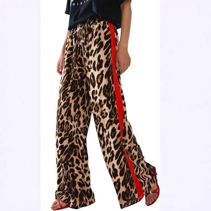 Casual Womens Trousers Same Style As Internet Celebrities Leopard Print