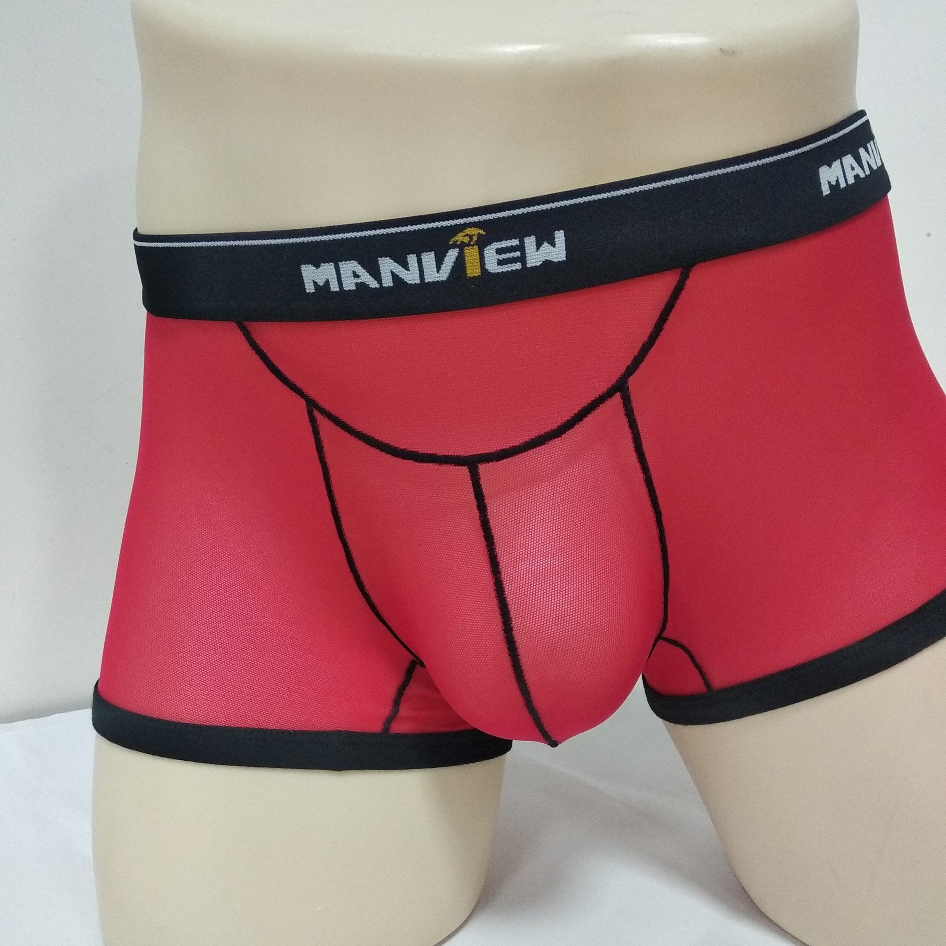 Transparent Mesh Sexy Boxer Men