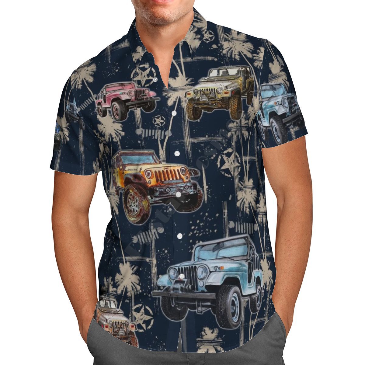 3D Digital Printed Shirt Personalized Patterns Printing Men's Casual Summer Short Sleeve Shirt