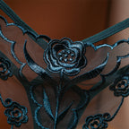 Sexy See-through Embroidered Mesh Ladies Panties