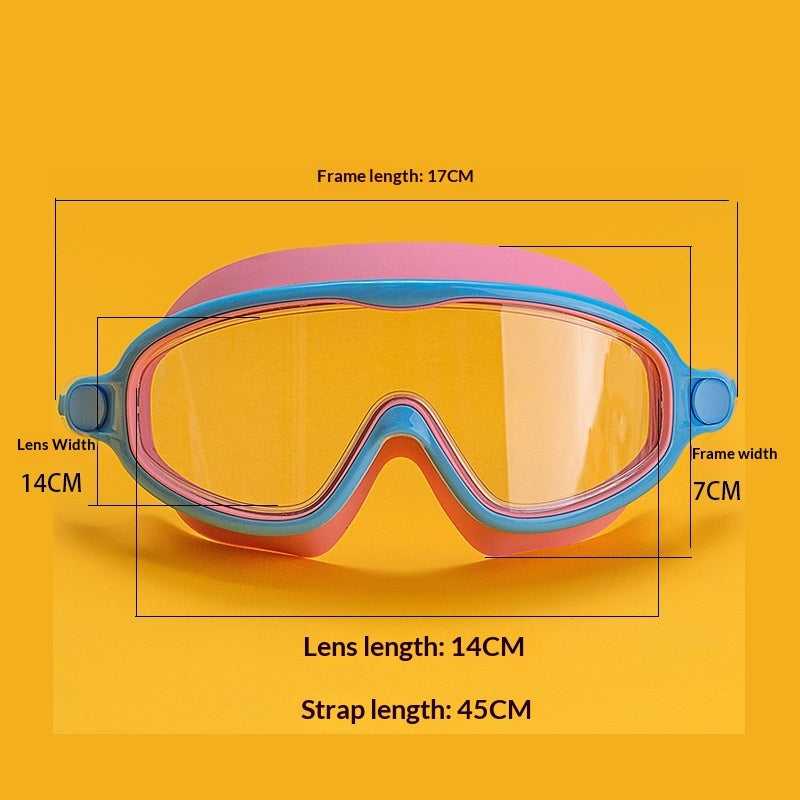 High-definition Large-frame Swimming Goggles For Children