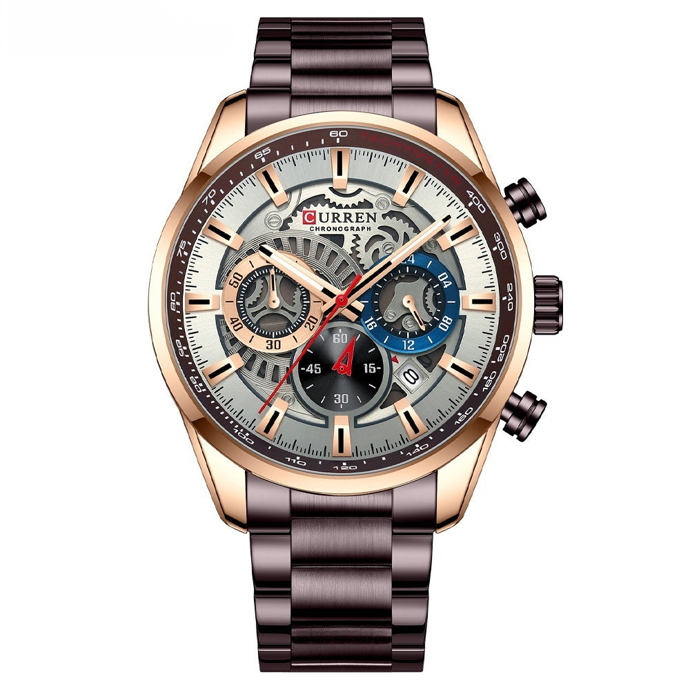 Men's Six-Hand Quartz Fashion Casual Watch